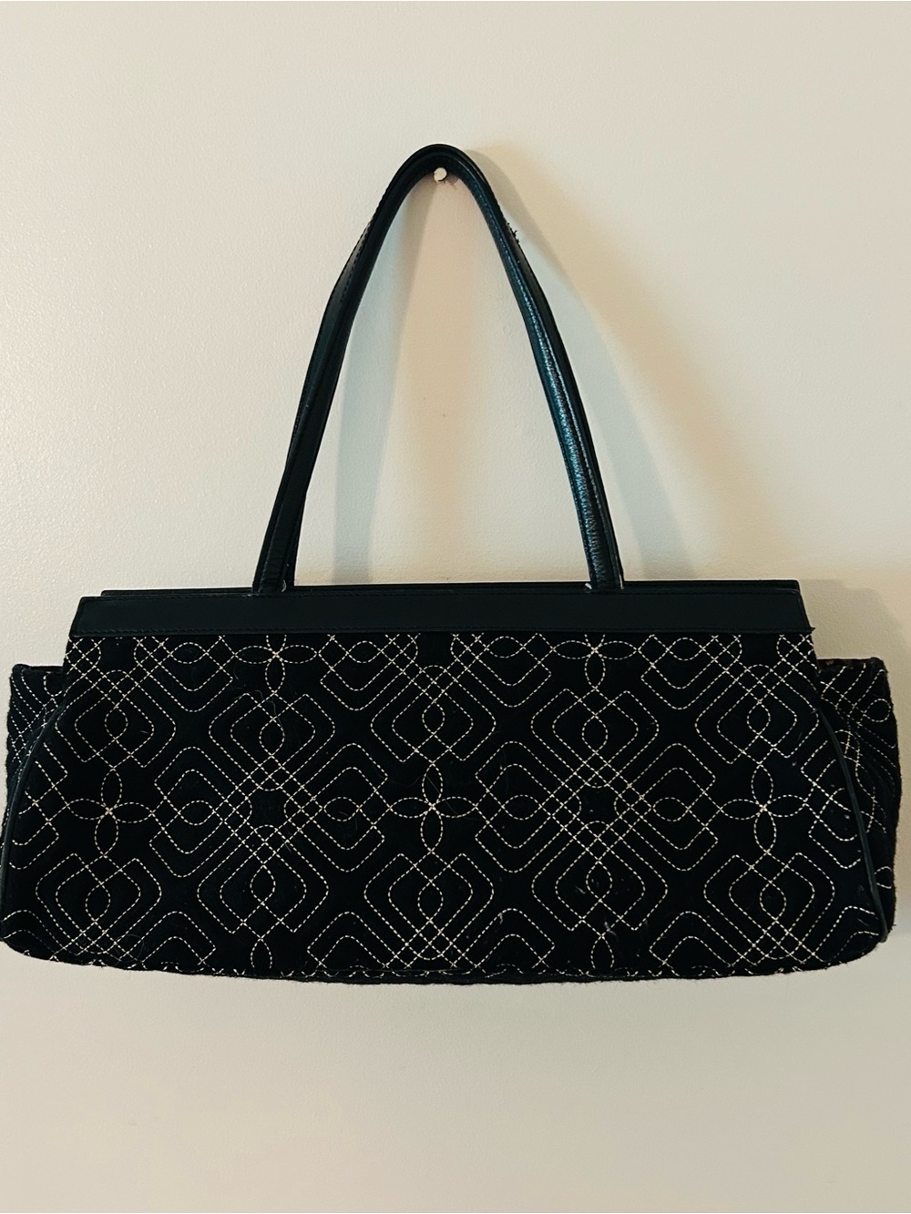 ECHO brand Black Print Cloth Women's  Clutch